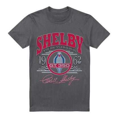 Front - Carroll Shelby Unisex Adult Hotrod Arched T-Shirt