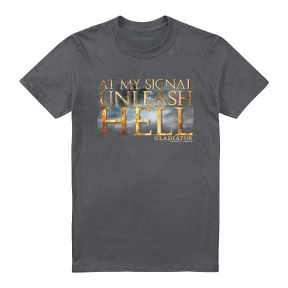 Front - Gladiator Unisex Adult Unleash Hell T-Shirt