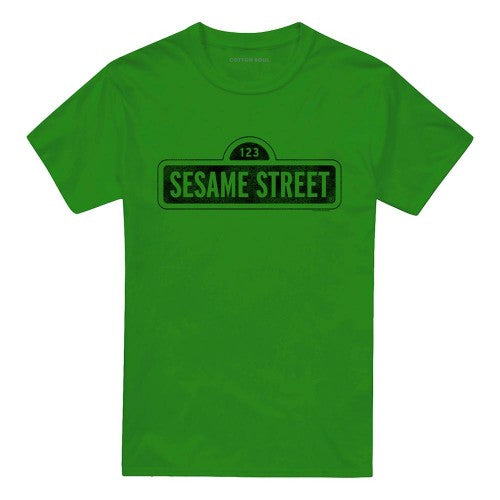 Front - Sesame Street Unisex Adult One Color Dark T-Shirt