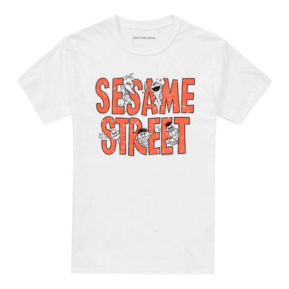 Front - Sesame Street Unisex Adult Letters T-Shirt