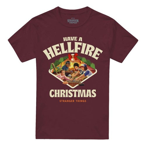 Front - Stranger Things Unisex Adult Have A Hellfire Game Board Christmas T-Shirt