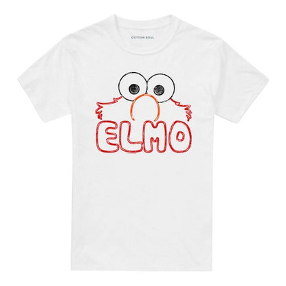 Front - Sesame Street Unisex Adult Elmo Letters T-Shirt
