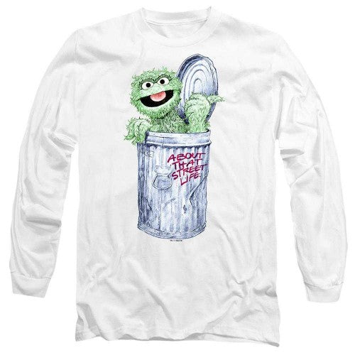 Front - Sesame Street Unisex Adult About That Street Life Long-Sleeved T-Shirt