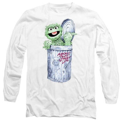 Front - Sesame Street Unisex Adult About That Street Life Long-Sleeved T-Shirt