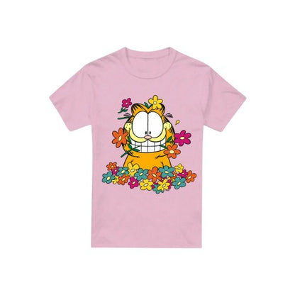 Front - Garfield Unisex Adult In The Garden T-Shirt