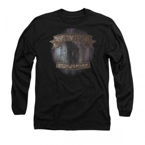 Front - Bon Jovi Unisex Adult New Jersey Long-Sleeved T-Shirt
