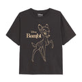 Front - Bambi Girls Outline Metallic T-Shirt