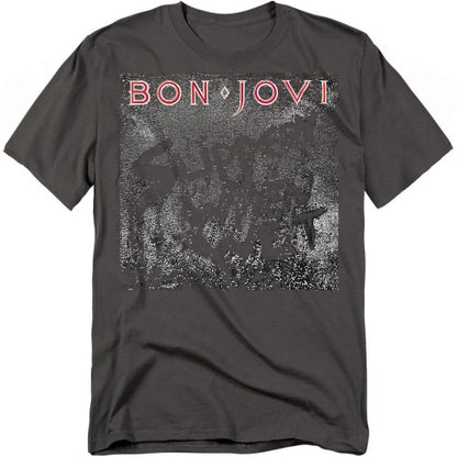 Front - Bon Jovi Unisex Adult Slippery Cover T-Shirt