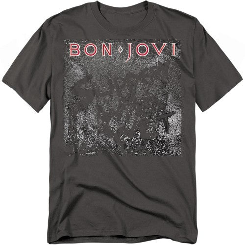 Front - Bon Jovi Unisex Adult Slippery Cover T-Shirt