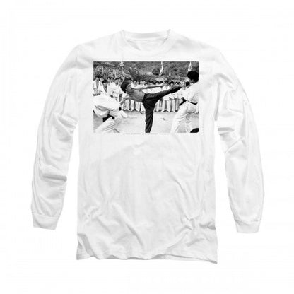 Front - Bruce Lee Unisex Adult Kick To The Head Long-Sleeved T-Shirt