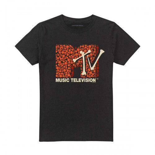 Front - MTV Unisex Adult Skull Filled Logo T-Shirt