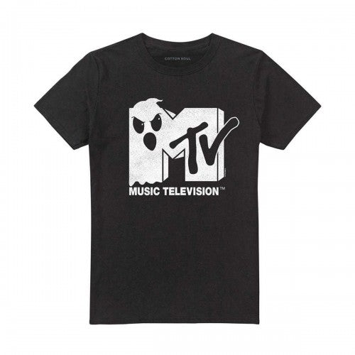 Front - MTV Unisex Adult Ghost In The Logo T-Shirt