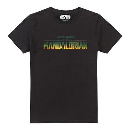 Front - Star Wars: The Mandalorian Mens Landscape Logo T-Shirt
