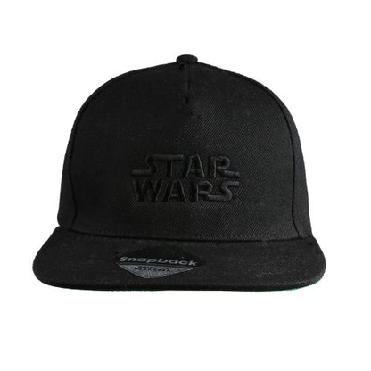 Front - Star Wars Mens 3D Logo Flat Peak Cap