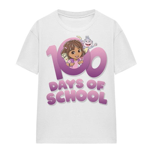 Front - Dora The Explorer Womens/Ladies 100 Days T-Shirt
