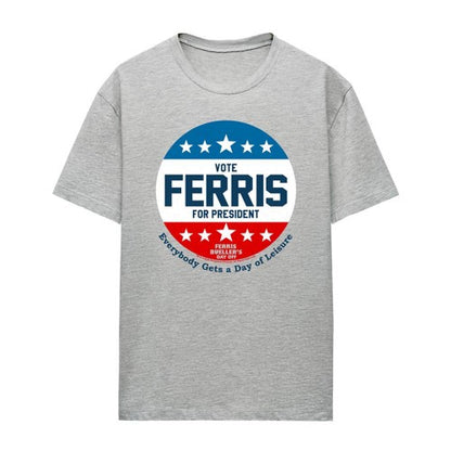 Front - Ferris Bueller´s Day Off Womens/Ladies Vote Ferris For President T-Shirt