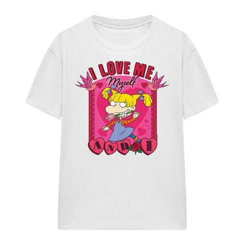 Front - Rugrats Womens/Ladies I Love Me Myself And I Angelica Valentine`s Day T-Shirt