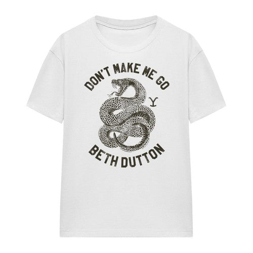 Front - Yellowstone Womens/Ladies Don´t Make Me Go Beth Dutton T-Shirt