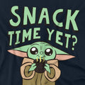 Front - Star Wars Mandalorian Mens Snack Time Yet? Grogu T-Shirt