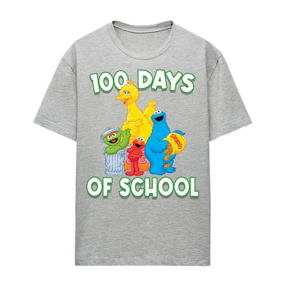 Front - Sesame Street Womens/Ladies 100 Days Of School T-Shirt