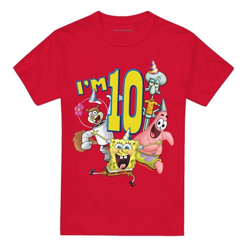 Front - SpongeBob SquarePants Unisex Adult I´m 10 T-Shirt