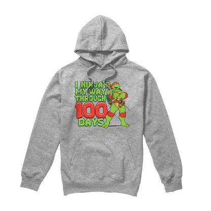 Front - Teenage Mutant Ninja Turtles Unisex Adult I Ninja´d My Way Through 100 Days Hoodie
