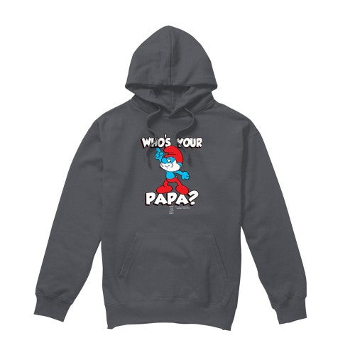 Front - The Smurfs Unisex Adult Who´S Your Papa Smurf Hoodie