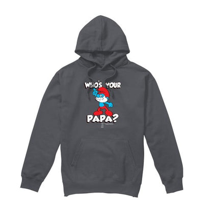 Front - The Smurfs Unisex Adult Who´S Your Papa Smurf Hoodie