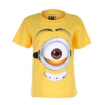 Front - Minions Boys Stuart Face T-Shirt