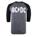 Front - AC/DC Mens Logo 3/4 Sleeve T-Shirt