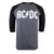 Front - AC/DC Mens Logo 3/4 Sleeve T-Shirt