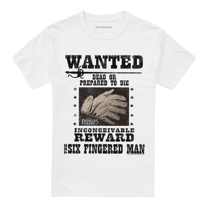 Front - The Princess Bride Unisex Adult Wanted 6 Fingered Man T-Shirt