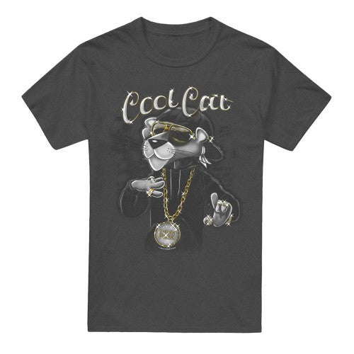Front - Pink Panther Unisex Adult Cool Cat Heather T-Shirt