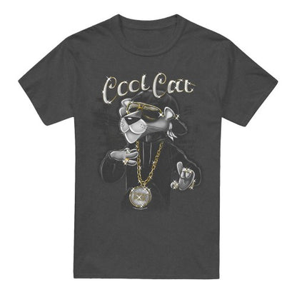 Front - Pink Panther Unisex Adult Cool Cat Heather T-Shirt