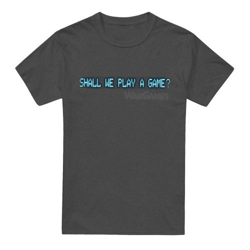 Front - WarGames Unisex Adult Shall We Play A Game? Heather T-Shirt