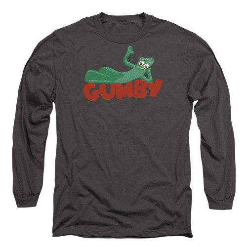Front - Gumby Unisex Adult On Logo Long-Sleeved T-Shirt