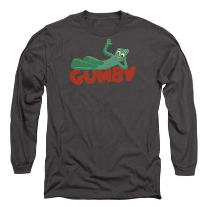 Front - Gumby Unisex Adult On Logo Long-Sleeved T-Shirt