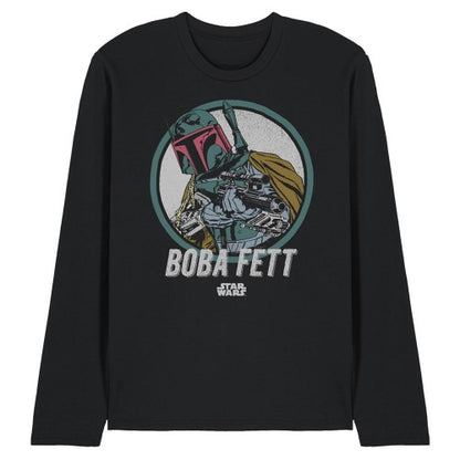 Front - Star Wars Unisex Adult Boba Long-Sleeved T-Shirt
