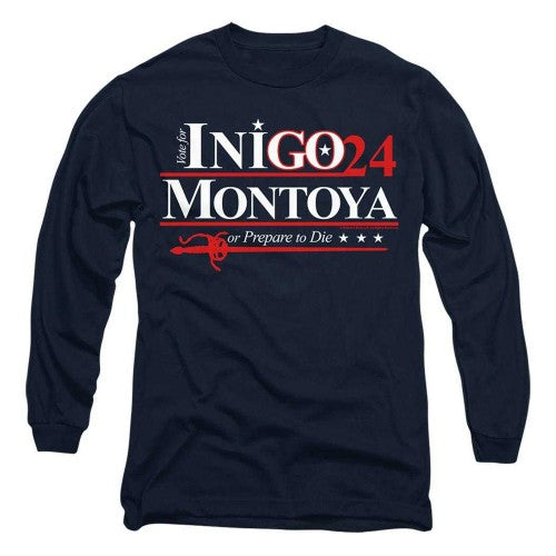 Front - The Princess Bride Unisex Adult Inigo Montoya for President 24 Long-Sleeved T-Shirt