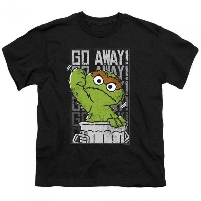 Front - Sesame Street Childrens/Kids Go Away T-Shirt