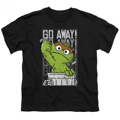 Front - Sesame Street Childrens/Kids Go Away T-Shirt