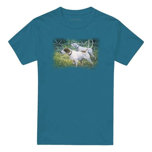 Front - Wildlife Unisex Adult English Pointer Pair T-Shirt