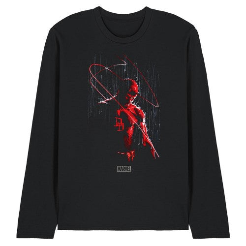 Front - Daredevil Unisex Adult Rain Long-Sleeved T-Shirt