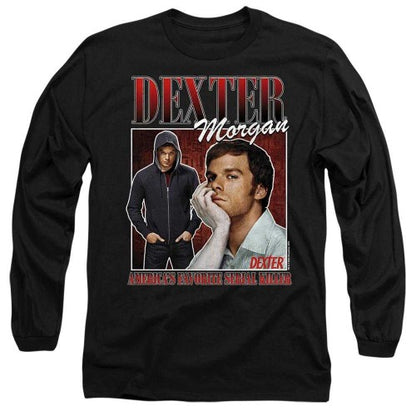 Front - Dexter Unisex Adult Bootleg Vibe Long-Sleeved T-Shirt