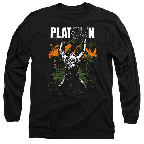 Front - Platoon Unisex Adult Graphic Long-Sleeved T-Shirt