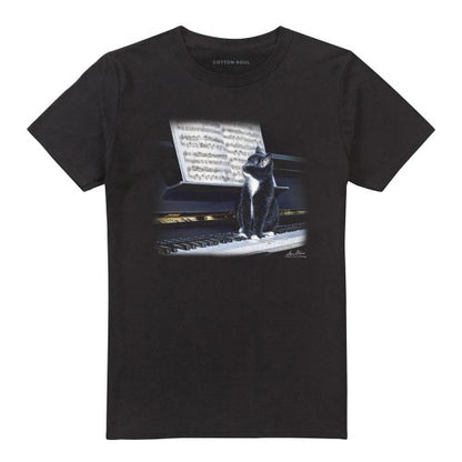 Front - Wildlife Unisex Adult Kitten On The Keys T-Shirt