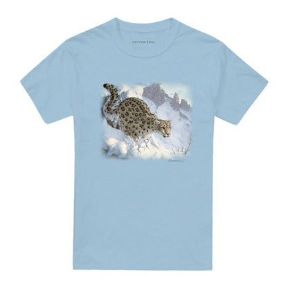 Front - Wildlife Unisex Adult Snow Leopard T-Shirt