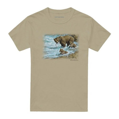 Front - Wildlife Unisex Adult Alaskan Brown Bear T-Shirt