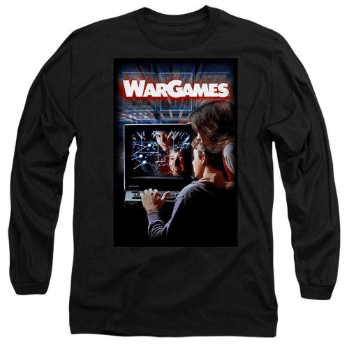 Front - WarGames Unisex Adult Poster Long-Sleeved T-Shirt