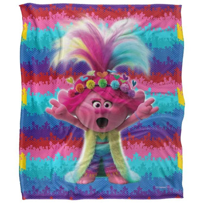 Front - Trolls Music Rules Silky Soft Touch Blanket